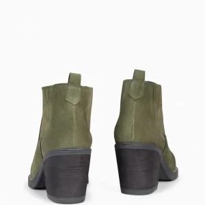 Botines De Mujer<miMaO Alabama - Botines Cowboy De Mujer Kaki
