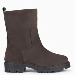 Botines De Mujer<miMaO Alaska - Botin De Mujer Con Forro De Piel De Borrego Marron