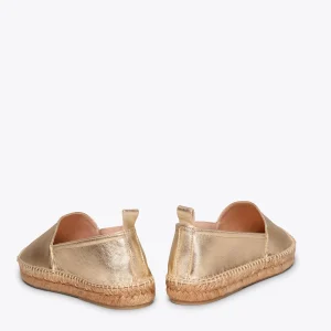 Esparto Y Alpargatas<miMaO Alpargata Zapatilla De Esparto Dorada Para Mujer