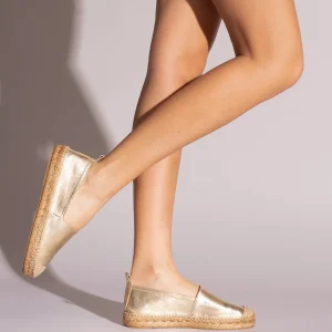 Esparto Y Alpargatas<miMaO Alpargata Zapatilla De Esparto Dorada Para Mujer