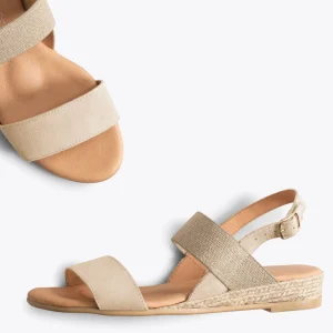 Esparto Y Alpargatas<miMaO Arena Sandalia De Esparto Beige Con Tira Elastica