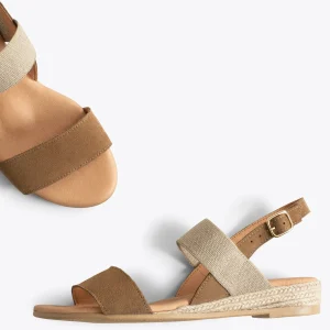 Esparto Y Alpargatas<miMaO Arena Sandalia De Esparto Taupe Con Tira Elastica