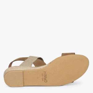 Esparto Y Alpargatas<miMaO Arena Sandalia De Esparto Taupe Con Tira Elastica