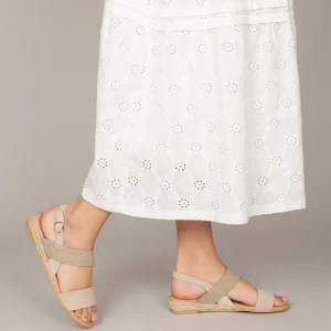 Esparto Y Alpargatas<miMaO Arena Sandalia De Esparto Beige Con Tira Elastica