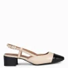 Zapatos De Fiesta<miMaO Audrey – Bailarinas Destalonadas Bicolor Con Tacón Beige