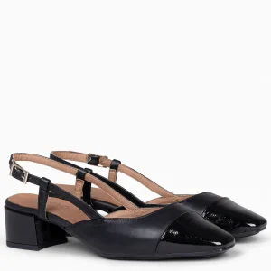 Zapatos De Fiesta<miMaO Audrey – Bailarinas Destalonadas Con Tacón Negro