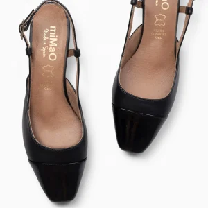 Zapatos De Fiesta<miMaO Audrey – Bailarinas Destalonadas Con Tacón Negro