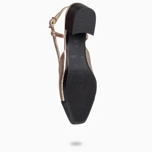 Zapatos De Fiesta<miMaO Audrey – Bailarinas Destalonadas Bicolor Con Tacón Oro