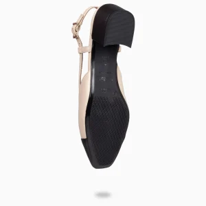 Zapatos De Fiesta<miMaO Audrey – Bailarinas Destalonadas Bicolor Con Tacón Beige