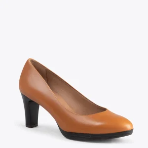 Special Prices<miMaO Azafata - Zapatos Con Tacón Y Plataforma Camel