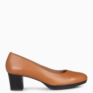 Urban Zapatos De Tacón<miMaO Azafata S - Zapatos De Tacón Bajo Con Plataforma Camel