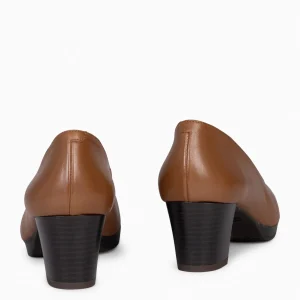 Urban Zapatos De Tacón<miMaO Azafata S - Zapatos De Tacón Bajo Con Plataforma Marron