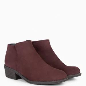 Botines De Mujer<miMaO Baltimor - Botines Piel Mujer Hidrofugo De Color Burdeos