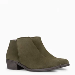Botines De Mujer<miMaO Baltimor - Botines Piel Mujer Hidrofugo De Color Kaki
