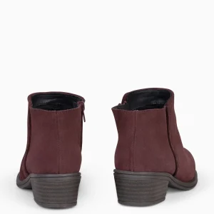 Botines De Mujer<miMaO Baltimor - Botines Piel Mujer Hidrofugo De Color Burdeos
