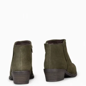 Botines De Mujer<miMaO Baltimor - Botines Piel Mujer Hidrofugo De Color Kaki