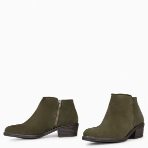 Botines De Mujer<miMaO Baltimor - Botines Piel Mujer Hidrofugo De Color Kaki