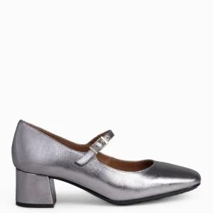 Mocasines Y Blucher<miMaO Bella – Merceditas Con Tacón Y Puntera Cuadrada Plateado