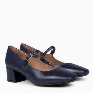 Mocasines Y Blucher<miMaO Bella – Merceditas Con Tacón Y Puntera Cuadrada Marino