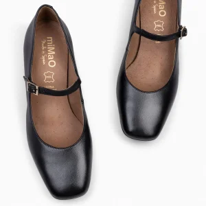Mocasines Y Blucher<miMaO Bella – Merceditas Con Tacón Y Puntera Cuadrada Negro