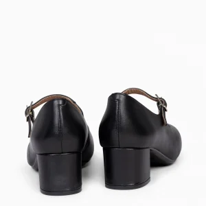 Mocasines Y Blucher<miMaO Bella – Merceditas Con Tacón Y Puntera Cuadrada Negro