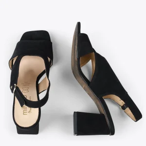 Sandalias De Tacón<miMaO Block – Zapatos Destalonados De Tacón Cuadrado Negro