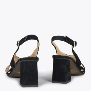 Sandalias De Tacón<miMaO Block – Zapatos Destalonados De Tacón Cuadrado Negro