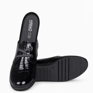Cunas Confort<miMaO Blucher Coco - Mocasin Cordones Elasticos Negro