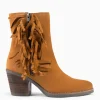 Botines De Mujer<miMaO Boho – Botines Estilo Cowboy Con Flecos Camel