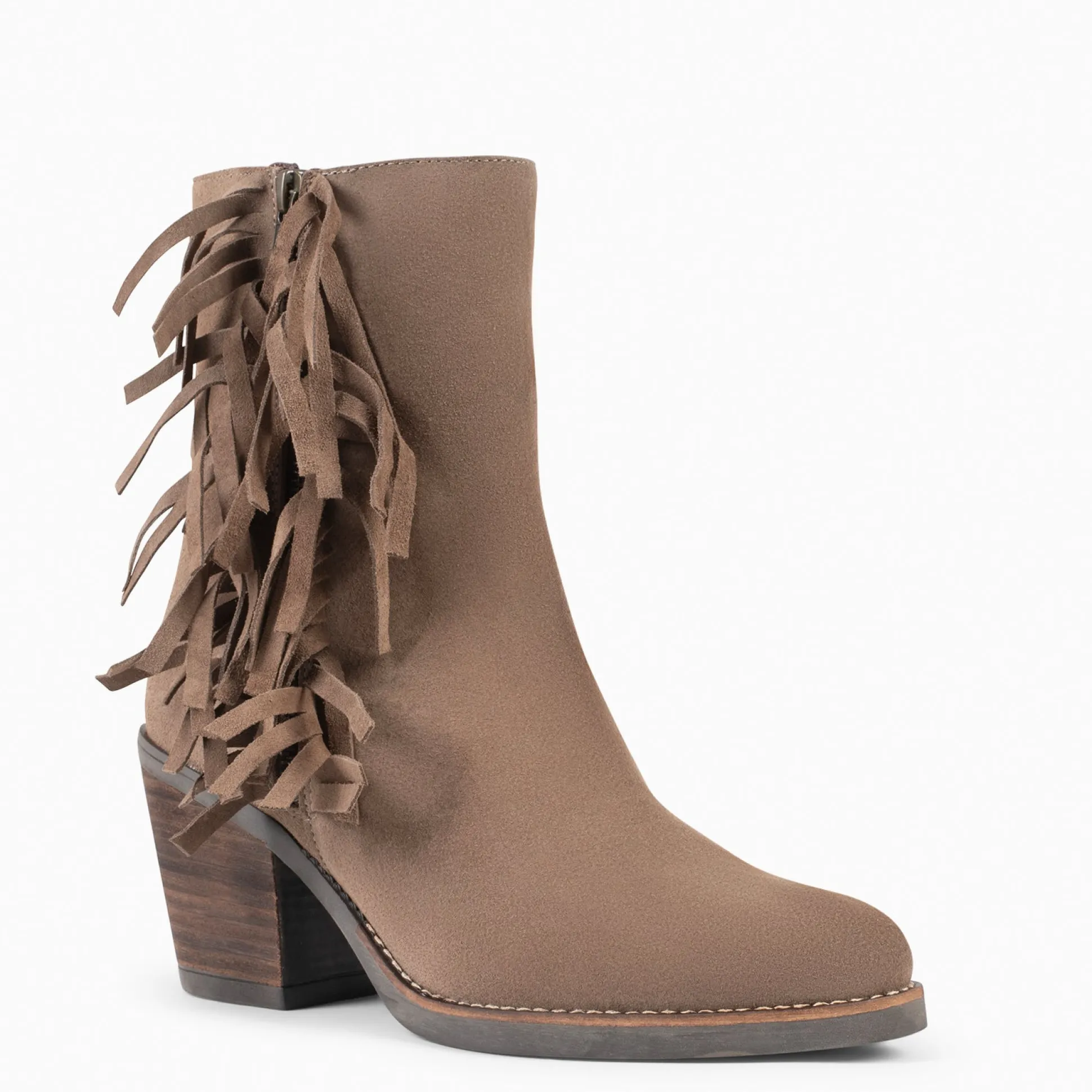 boho__botines_estilo_cowb_1-2.webp Botines De Mujer<miMaO Boho – Botines Estilo Cowboy Con Flecos Taupe