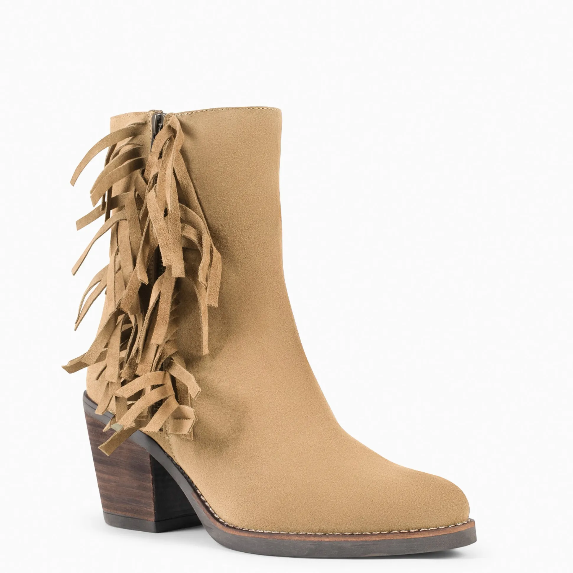 boho__botines_estilo_cowb_1.webp Botines De Mujer<miMaO Boho – Botines Estilo Cowboy Con Flecos Beige