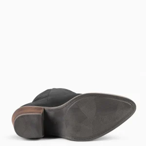 Botines De Mujer<miMaO Boho – Botines Estilo Cowboy Con Flecos Negro