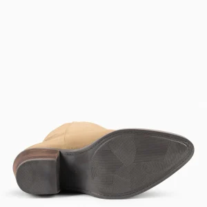 Botines De Mujer<miMaO Boho – Botines Estilo Cowboy Con Flecos Beige