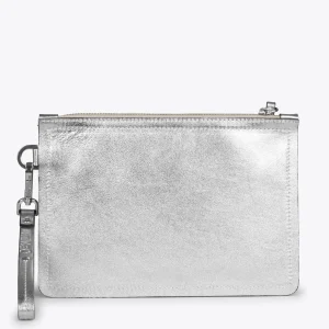 Bolsos De Mujer<miMaO Bolso Urban Liso De Piel Plata
