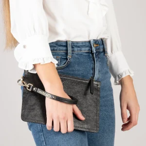 Bolsos De Mujer<miMaO Bolso Urban Liso De Piel Metalizado Negro