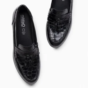 Cunas Confort<miMaO Borlas Coco - Mocasin Borlas Mujer Negro