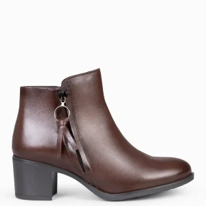 Botines De Mujer<miMaO Brest - Botines Con Cremallera Lateral Marron