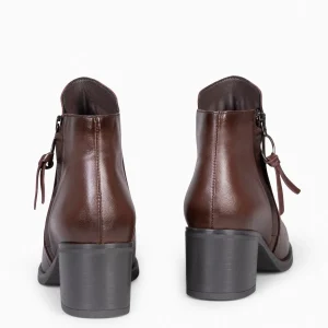 Botines De Mujer<miMaO Brest - Botines Con Cremallera Lateral Marron