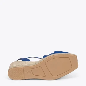 Esparto Y Alpargatas<miMaO Cadiz Sandalias De Esparto Con Puntera Cuadrada Azules