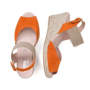 Esparto Y Alpargatas<miMaO Cala – Cuna De Esparto Peeptoe Naranja