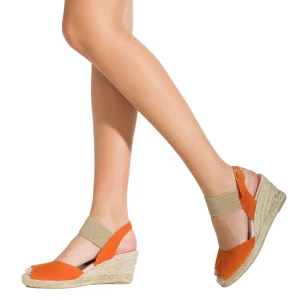 Esparto Y Alpargatas<miMaO Cala – Cuna De Esparto Peeptoe Naranja