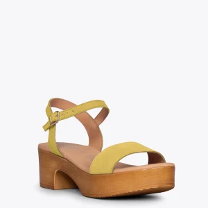 Sandalias De Tacón<miMaO Cala Sandalias Con Plataforma Amarillas