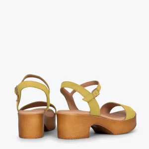 Sandalias De Tacón<miMaO Cala Sandalias Con Plataforma Amarillas