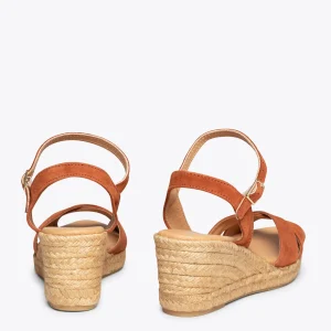 Esparto Y Alpargatas<miMaO Calpe - Cuna De Esparto Artesanal Con Tiras Cruzadas Marron