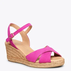 Esparto Y Alpargatas<miMaO Calpe – Cunas De Esparto Artesanal Con Tiras Y Hebilla Fucsia