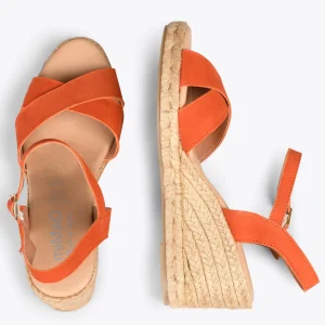 Esparto Y Alpargatas<miMaO Calpe – Cunas De Esparto Artesanal Con Tiras Y Hebilla Naranja