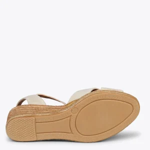 Esparto Y Alpargatas<miMaO Calpe – Cunas De Esparto Artesanal Con Tiras Y Hebilla Beige