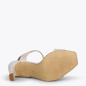 Sandalias De Tacón<miMaO Cannes – Sandalias De Fiesta Con Tacón Fino Taupe