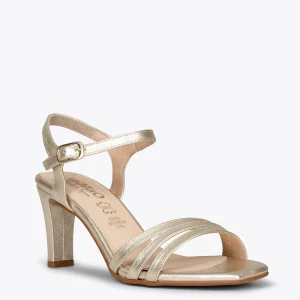 Sandalias De Tacón<miMaO Cannes Sandalias De Fiesta Tacón Recto Doradas
