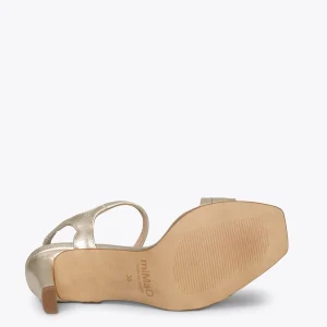 Sandalias De Tacón<miMaO Cannes Sandalias De Fiesta Tacón Recto Doradas
